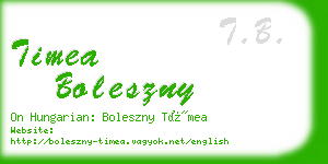 timea boleszny business card